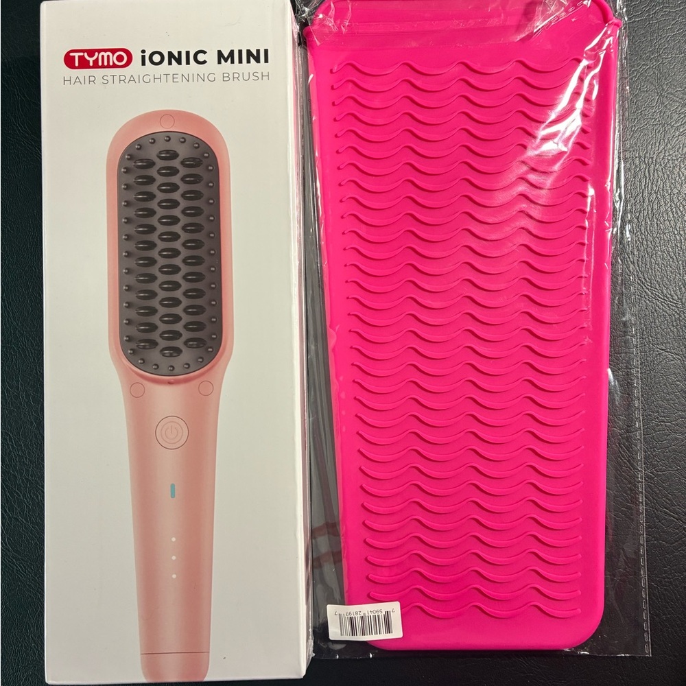 TYMO Ionic Mini Hair Straightening Brush - Pink